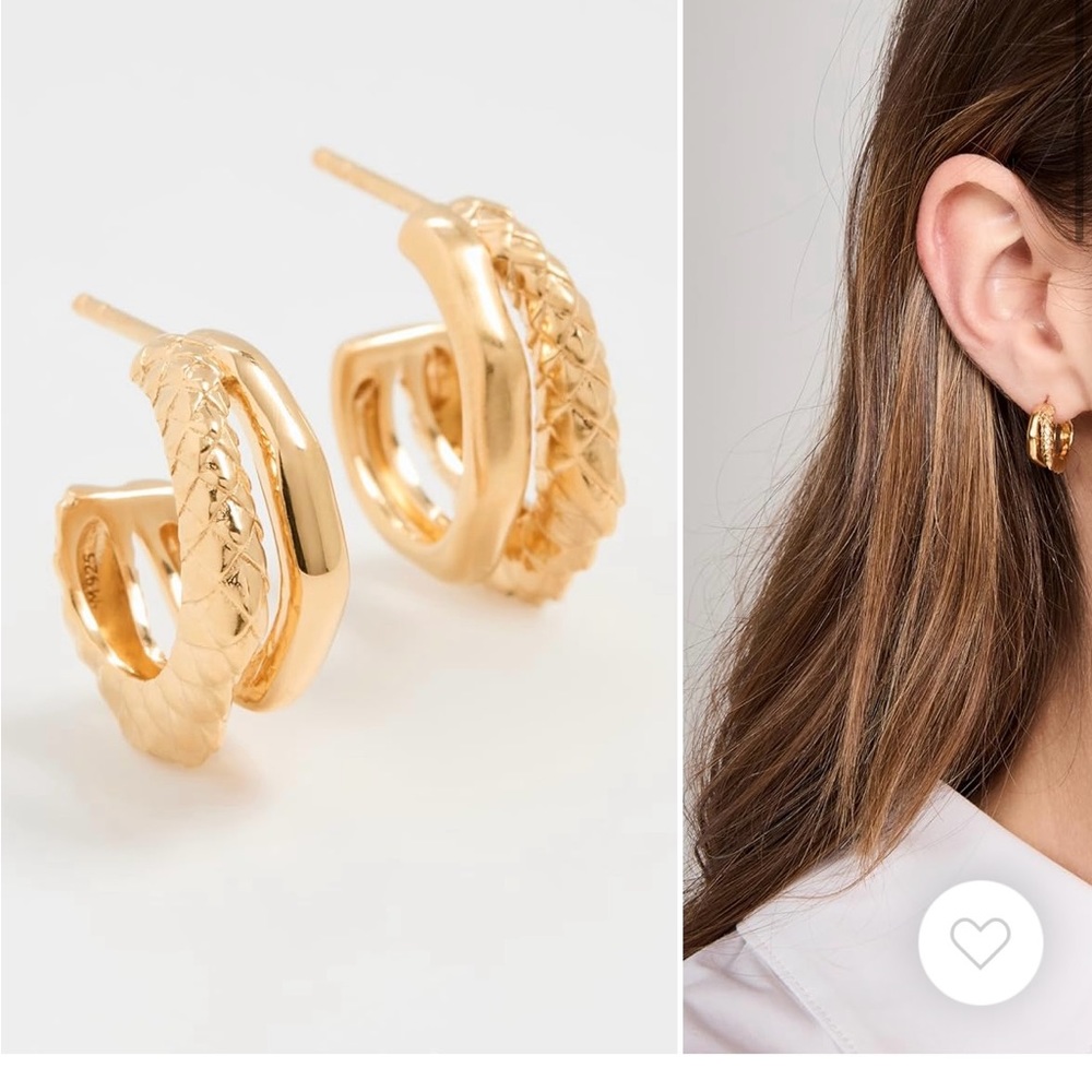 Missoma Double Mini Snake Earrings